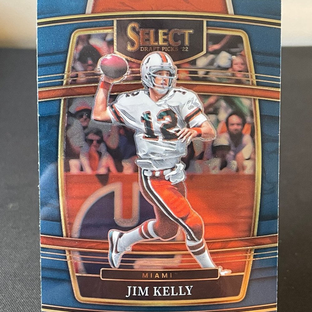2022 Jim Kelly Blue Panini Select Card #61 Buffalo Bills/Miami